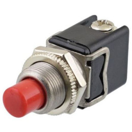 Tlačítko kul.250V/2A šroub.