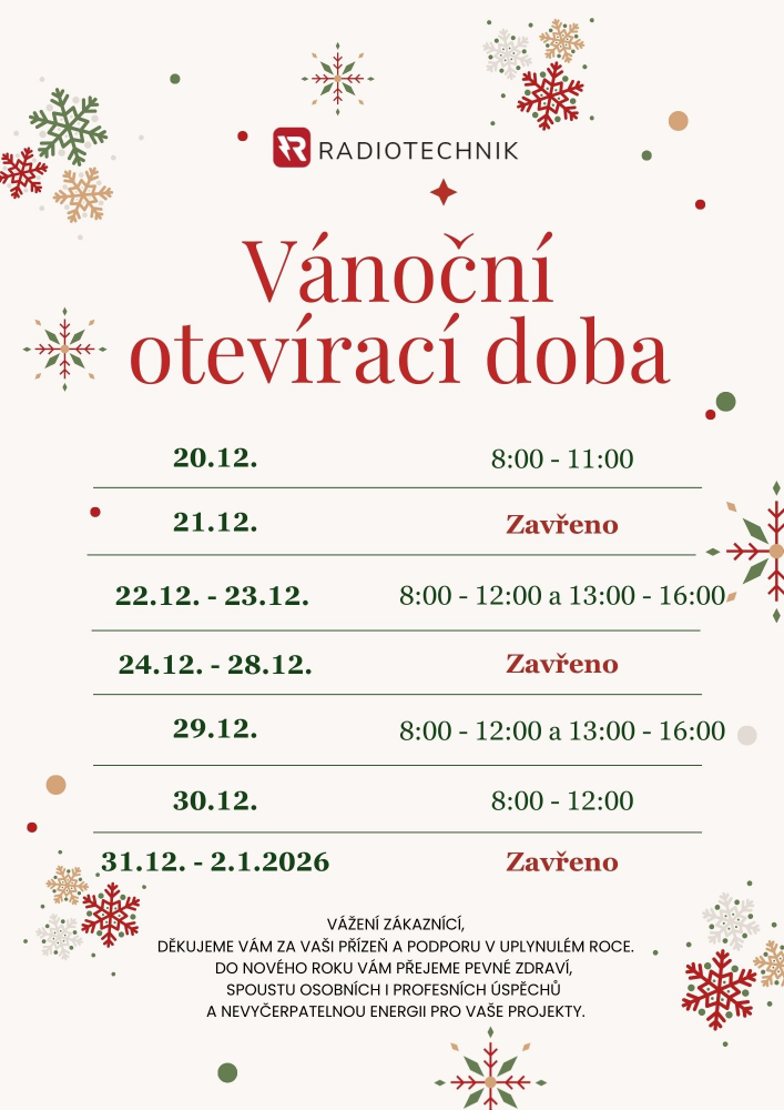 Otevírací doba Vánoce 2025